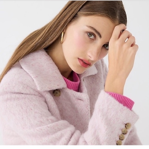 J. Crew Collection peacoat in Italian brushed blend in Soft Pink New with Tags! - Picture 3 of 12